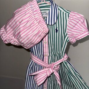 Polo Ralph Lauren infant Striped Dress with Matching trousers